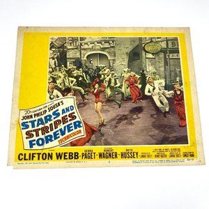 Stars and Stripes Forever 1952 Lobby Card Movie Poster Robert Wagner Clifton Web